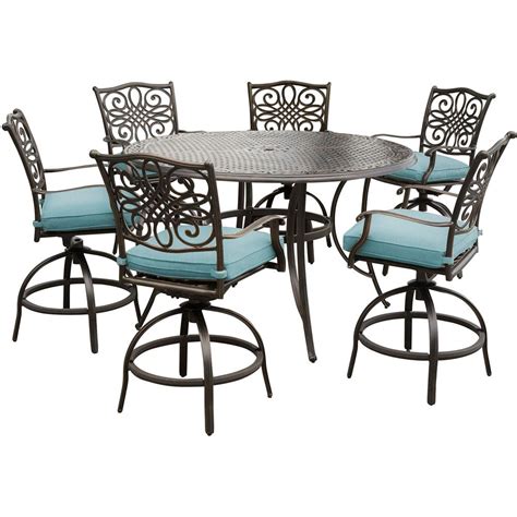 Bar Height Patio Chairs : Wrought Iron Black Swivel Patio Bar Chairs (2 ...