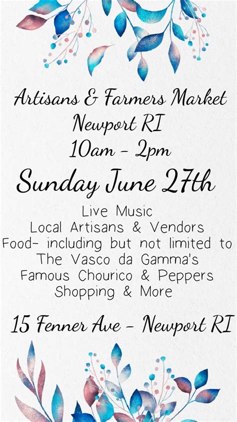 Farmer's & Artisans Market Newport RI Week 1 • Newport Living & Lifestyles