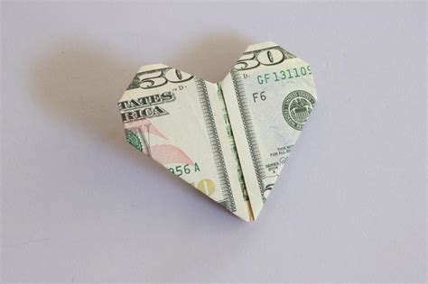 How To Make An Origami Heart From A Dollar Bill