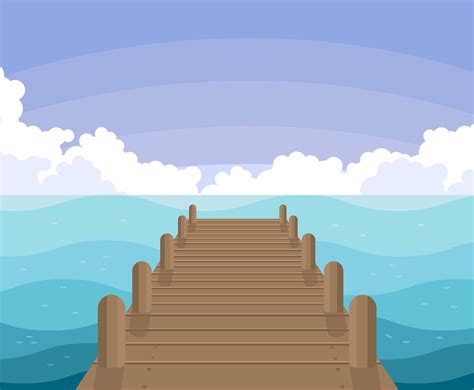 Wooden Dock Vector Vector Art & Graphics | freevector.com