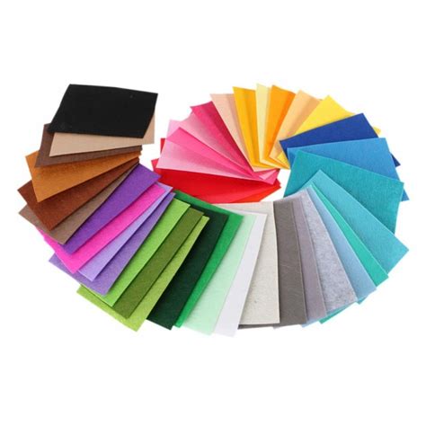 40 Pcs 4"x6" Craft Felt Fabric Sheets,Assorted Colors Non Woven Felt Sheets,Thick Felt Fabric ...