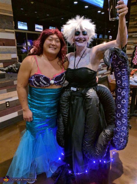 Ursula and Ariel Couples Halloween Costume | No-Sew DIY Costumes