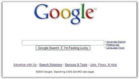 Original Google Homepage Logo - LogoDix