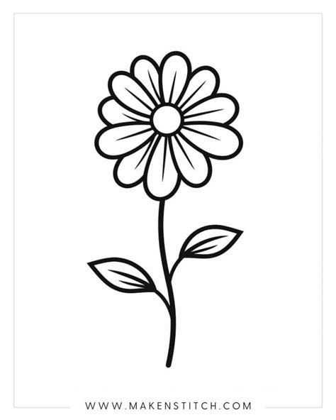 Free Flower Drawings To Print | Best Flower Site