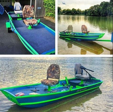 Crazy paint, cool johnboat. #fishingboataccessories # ...