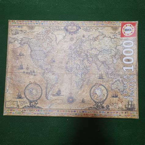 Antique World Map Jigsaw Puzzle 1000 pieces Educa Ravensburger, Hobbies ...