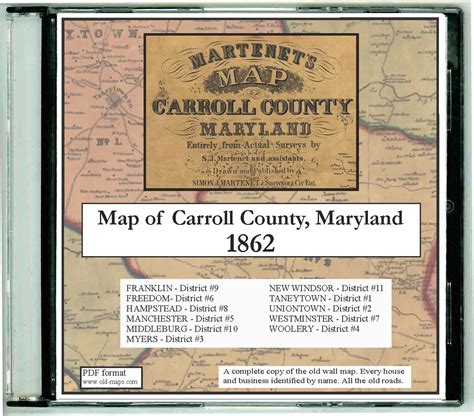 Carroll County Maryland 1862 - CDROM