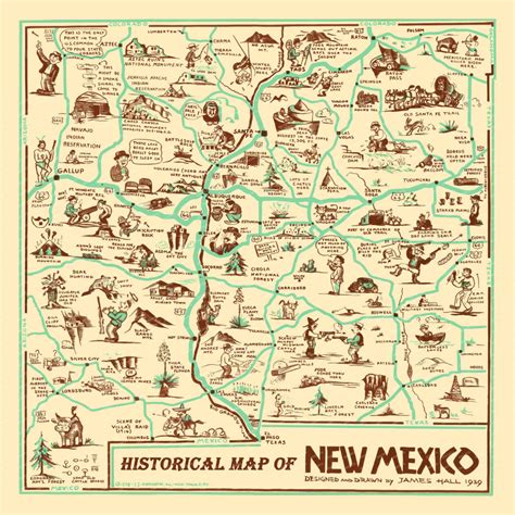 New Mexico Like Never Before: 1939 Map Brings History to Life with a ...