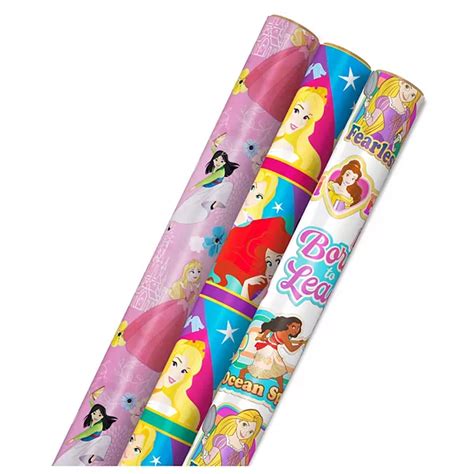 Hallmark Disney Princess Wrapping Paper 3-Pack