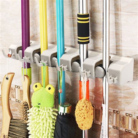 Mop,Broom Holder, Broom Organizer, Garage Storage Systems | Broom ...