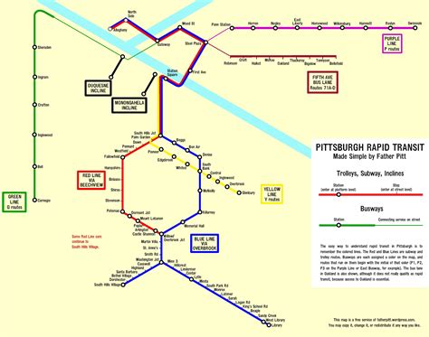 Pittsburgh rapid transit map