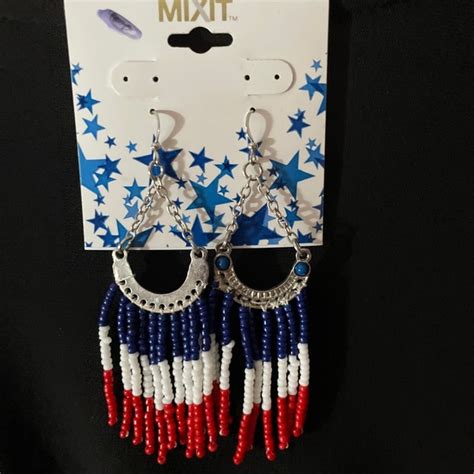 Mixit | Jewelry | 4th July Earringspatriotic Beaded Earrings From Jcp ...