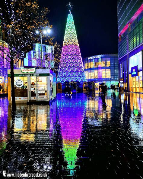 Mandatory photograph of the Liverpool ONE Official Christmas tree in the rain. I know it's not a ...