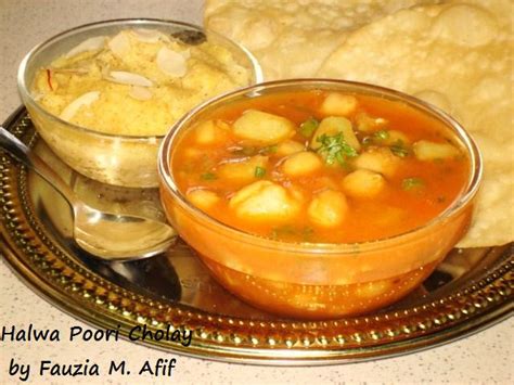 Halwa Poori Cholay - Fauzia’s Kitchen Fun