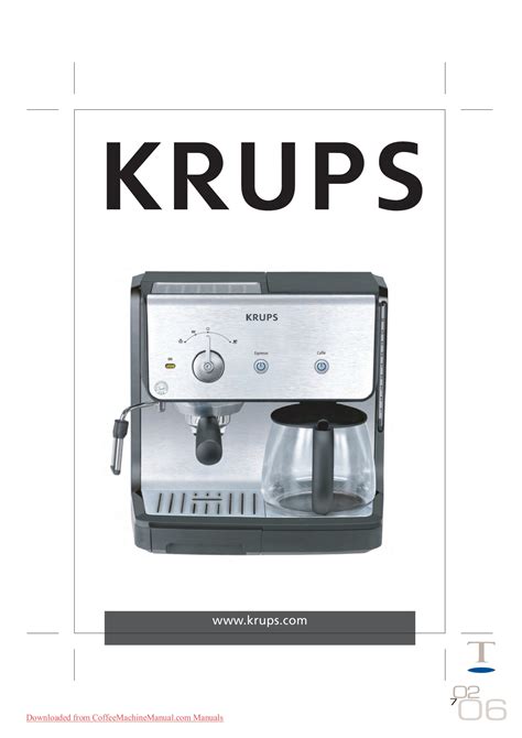 Krups Espresso Machine Manual