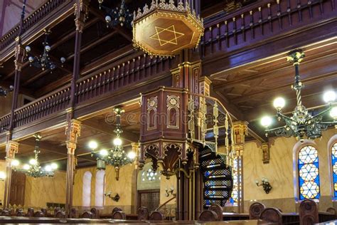 Interior of the Great Synagogue or Tabakgasse Synagogue in Budapest ...