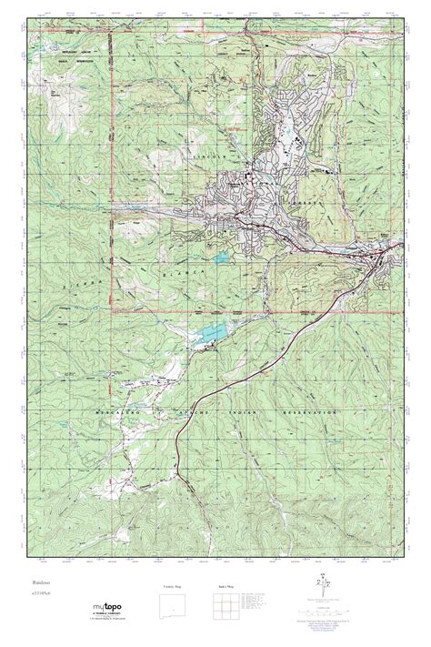 MyTopo Ruidoso, New Mexico USGS Quad Topo Map