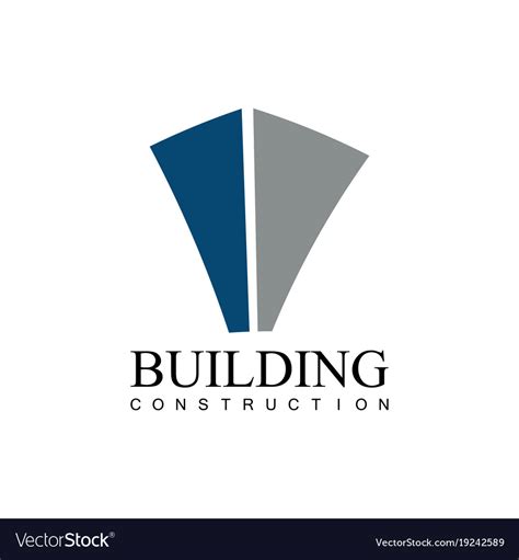 Building construction company logo Royalty Free Vector Image