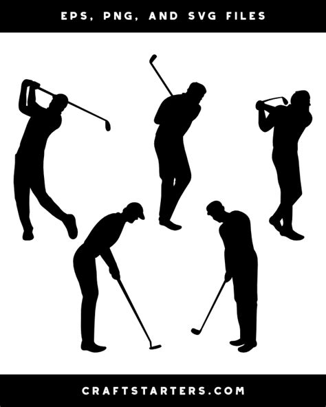 Golfer Silhouette Clip Art