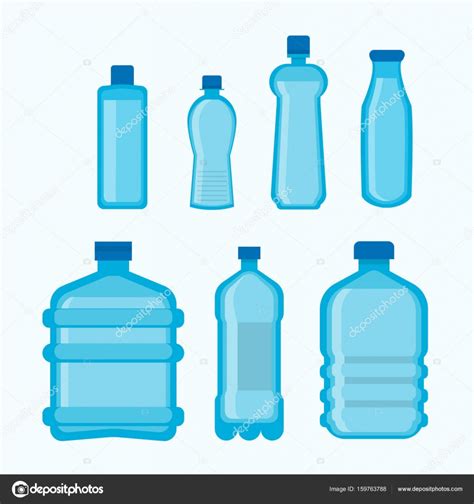 Plastic bottles different shapes — Stock Vector © Sonulkaster #159763788