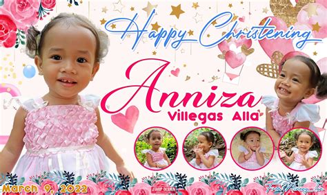 5x3 Anniza Christening Tarpaulin Design