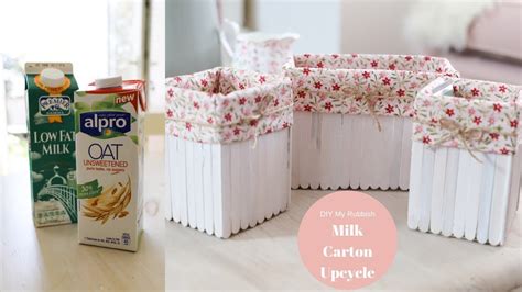 How To Recycle A Milk Carton Into A Basket, DIY My Rubbish! - YouTube