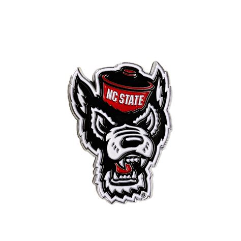 NC State Wolfpack Wolfhead Full Color Emblem – Red and White Shop