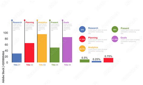 Bar chart infographic design template Stock Vector | Adobe Stock