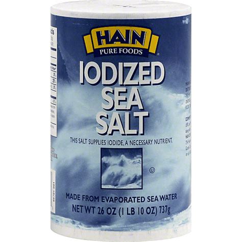 Hain Sea Salt - Iodized - 26 oz - 1 each | Shop | Donelan's Supermarkets