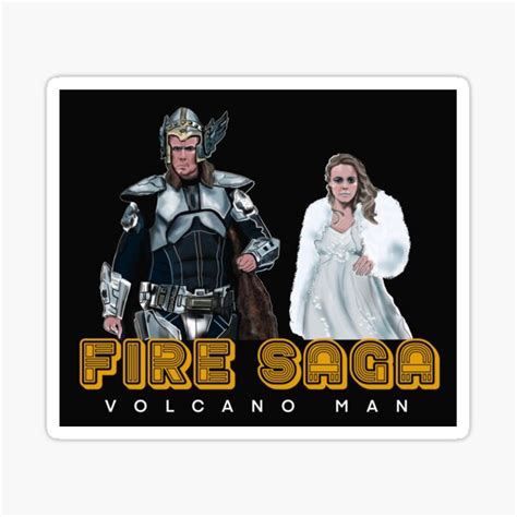 "Eurovision Fire Saga Volcano Man Ferrell and Mcadams" Sticker for Sale by GabriellaParadi ...