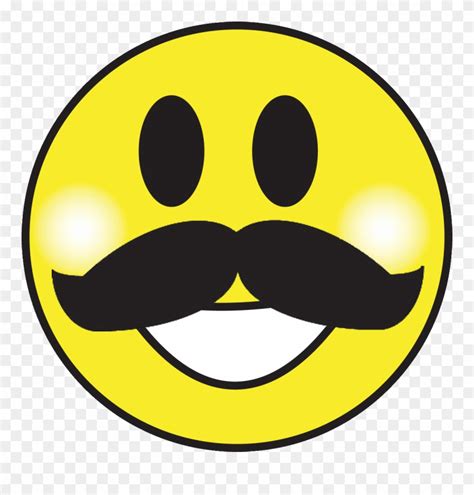 Mustache Smiley Emoji Symbol