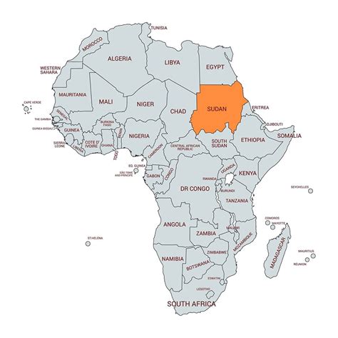 Printable Sudan On Africa Map – Free download and print for you.