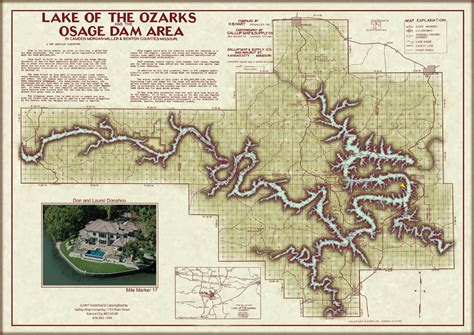 Lake of the Ozarks Original Map WITH COVE NAMES - Gallup Map