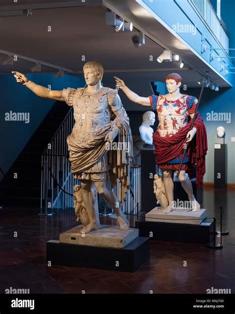 Oxford. England. Painted plaster cast copy of the statue of Roman ...