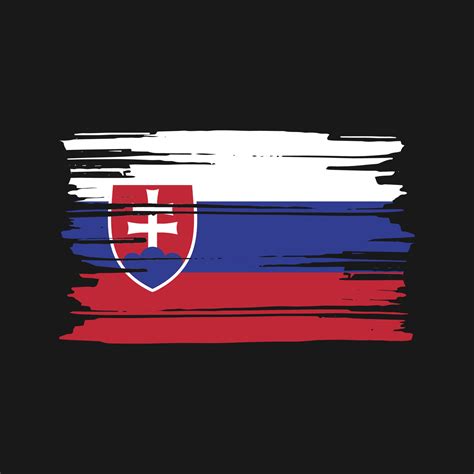 Slovakia Flag Brush Vector. National Flag Design 11429189 Vector Art at ...