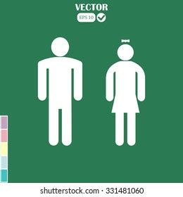Male Female Restroom Symbol Vector Icon Stock Vector (Royalty Free) 331481060 | Shutterstock