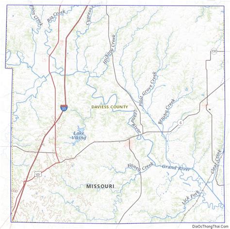 Map of Daviess County, Missouri