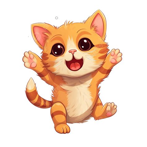 Happy Cat Jumping Cartoon Style, Cartoon, Cute, Cat PNG Transparent Image and Clipart for Free ...