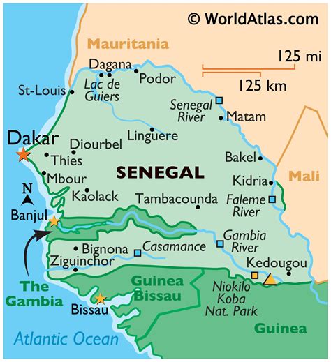 Senegal Map / Geography of Senegal / Map of Senegal - Worldatlas.com