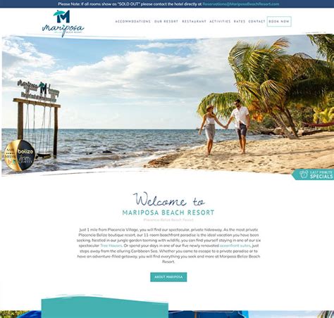 Mariposa Beach Resort – Belize Internet Marketing