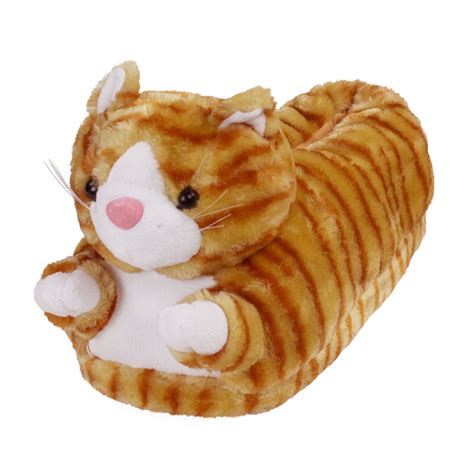 Orange Tabby Cat Slippers – NoveltySlippers.com