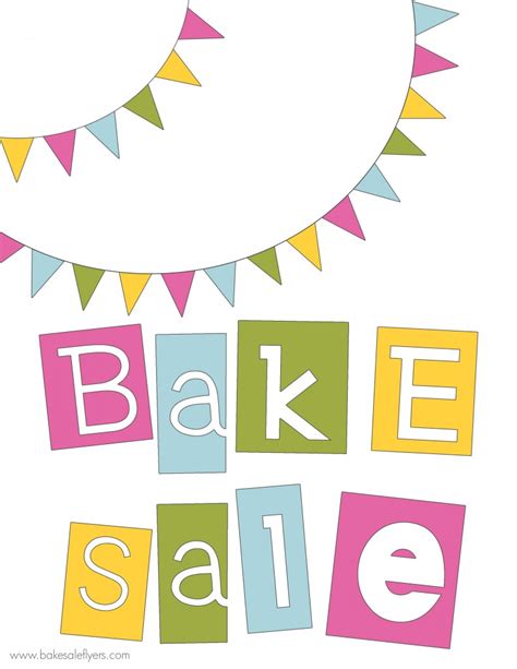 Free Printable Banner and Bake Sale Flyer | Bake Sale Flyers – Free ...