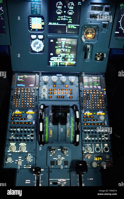 Jet airplane cockpit Stock Photo - Alamy