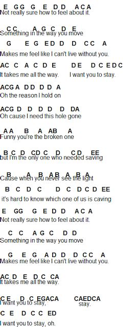 Stay Rihanna Piano Chords With Letters | Chord Music Maker