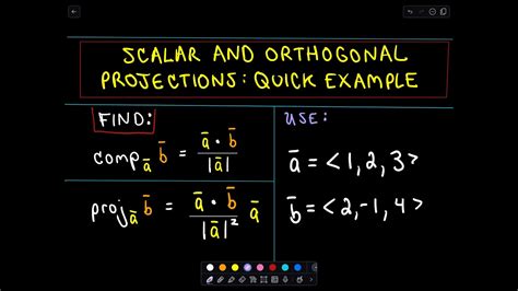 Orthogonal Projections - Scalar and Vector Projections - YouTube