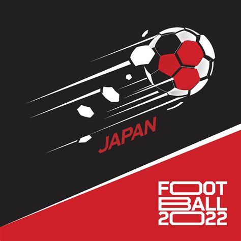 Soccer cup tournament 2022 . Modern Football with Japan flag pattern ...