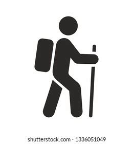 Hiking Vector Icon Stock Vector (Royalty Free) 1336051049 | Shutterstock