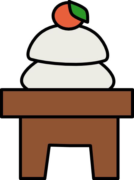 Kagami Mochi Japanese New Year Clip Art at Clker.com - vector clip art online, royalty free ...