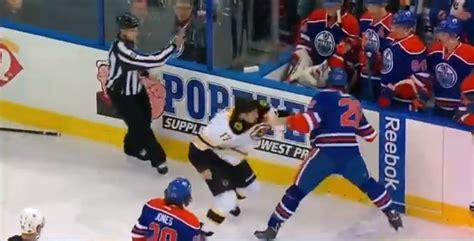 Milan Lucic and Luke Gazdic square off in fantastic heavyweight fight