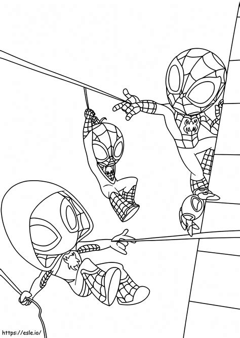 Spidey And His Amazing Friends For Kid coloring page